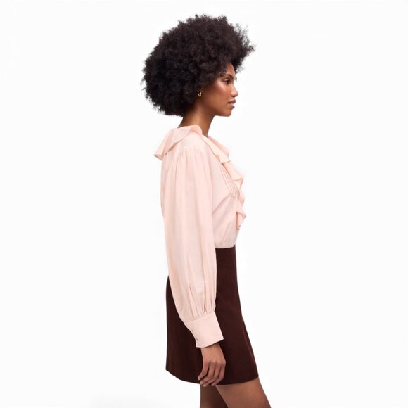 Madewell Pleated Linen Mini Skirt Size 8 - Picture 2 of 13